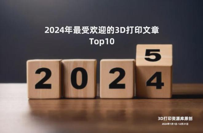 Kaiyun：2024年最受欢迎的3D打印文章TOP10第一篇阅读量10w+!